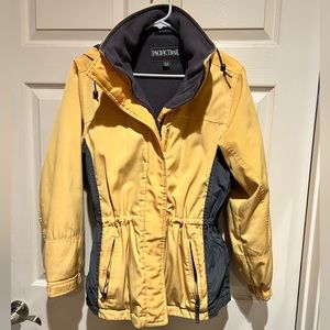 Pacific Trail Women’s Full Zip winter snow jacket Yellow/Gray size Small